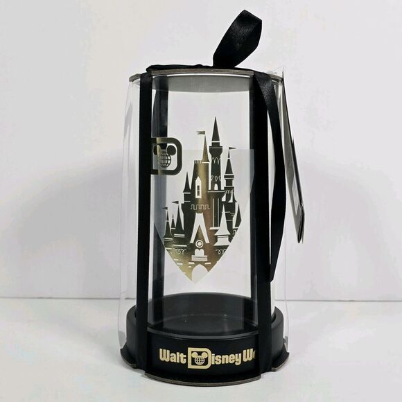 Disney Other - Disney Parks WDW Hurricane Candle Holder Cinderella‎ Castle Black Gold